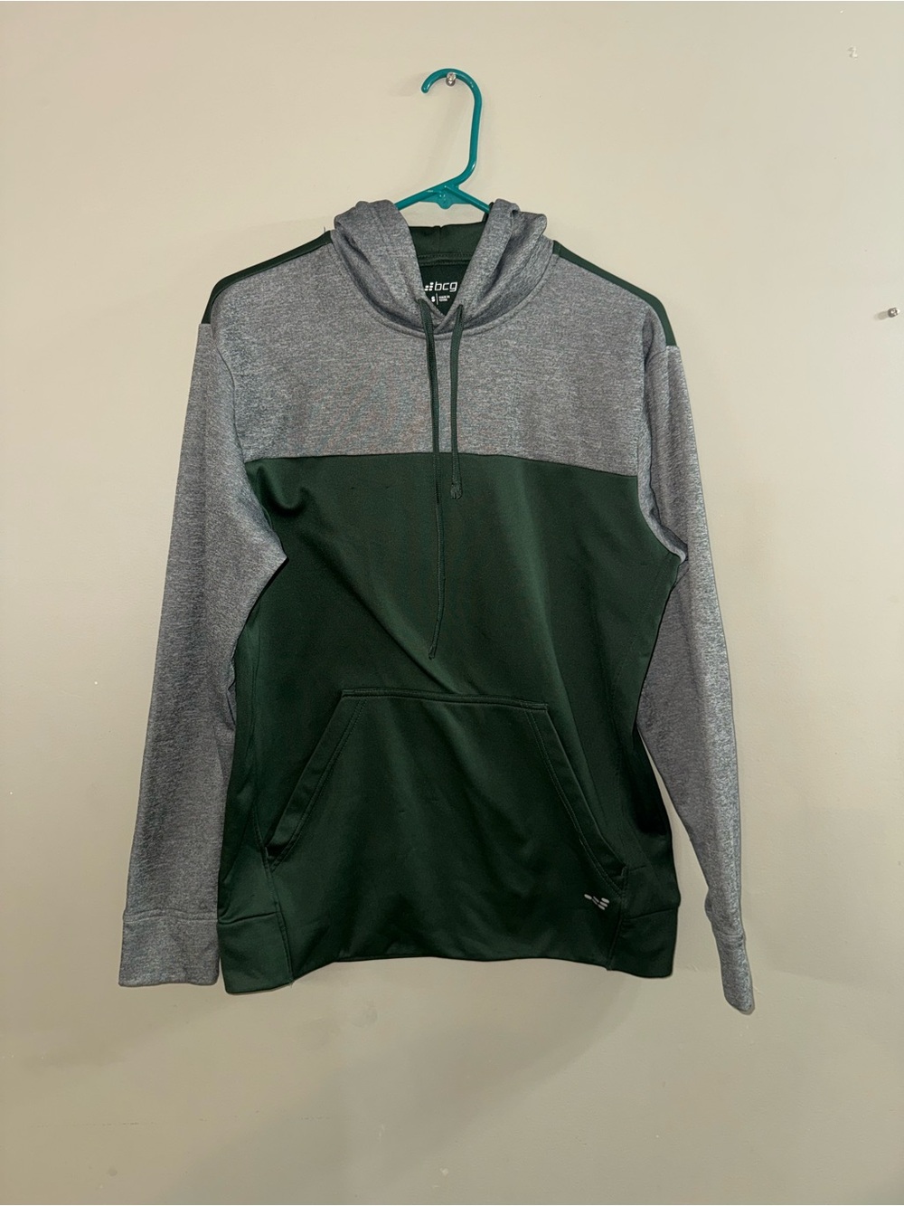 bcg Two-Tone Green and Gray Lightweight Hoodie Jacket